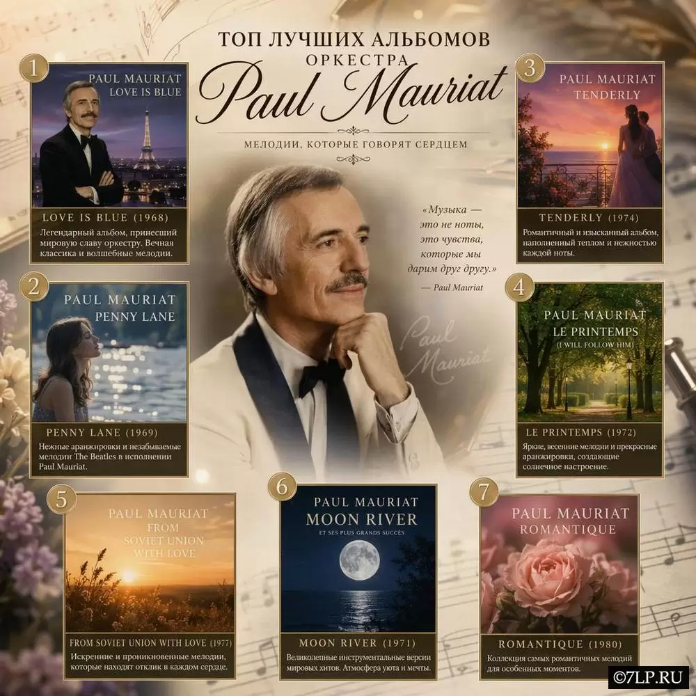Топ лучших альбомов оркестра Paul Mauriat
