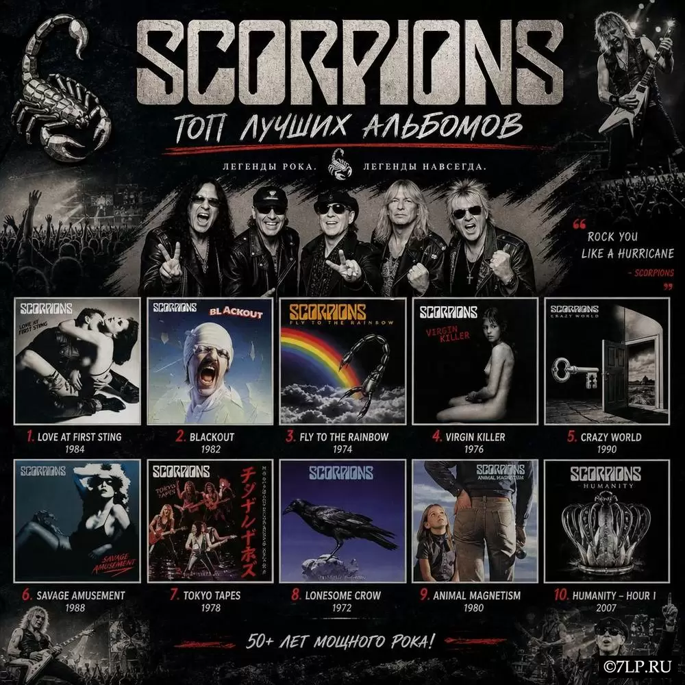 Топ лучших альбомов группы Scorpions